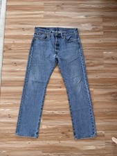 Levi's 501 Button Fly Jeans for Men, Light Blue - 33x32
