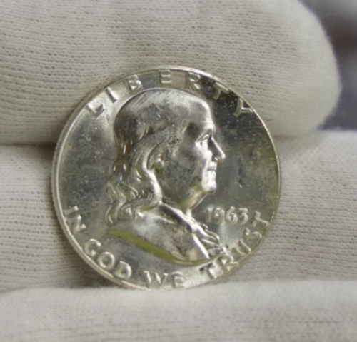 1963 US Franklin Halves 50c Nice Unc.