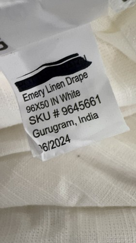 Pottery Barn Emery Linen Curtains -2- 50 X 95 Read - Picture 3 of 7