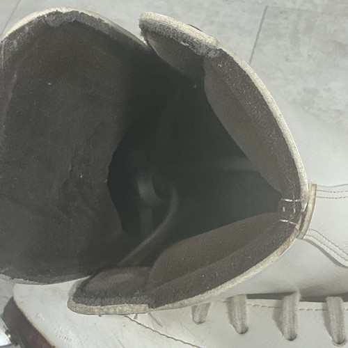 Vintage Riedell Kinder Schlittschuhe Eiskunstlauf Größe 1 M mit Sapphize Blade - Bild 10 von 14