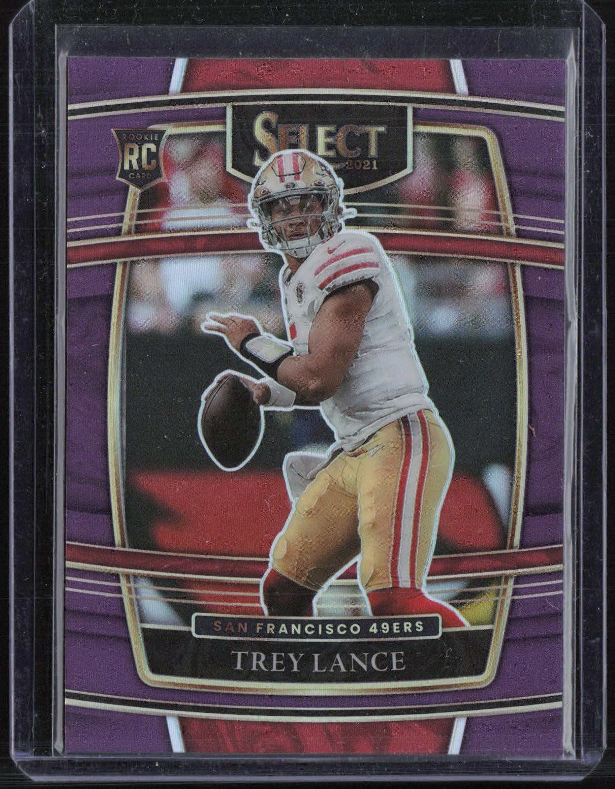 2021 Panini Select Purple Prizm #45 Trey Lance /75 RC Rookie