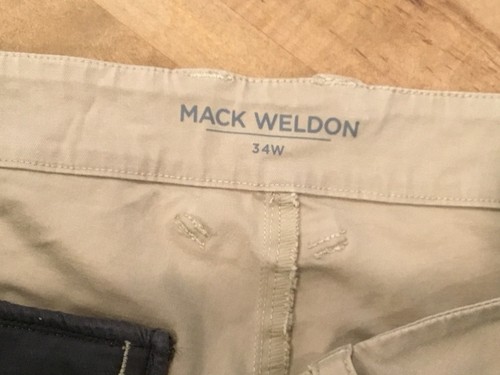 Mack Weldon Maverick Tech Chino Short Men Size 34 Beige Stretch Golf - Bild 3 von 7