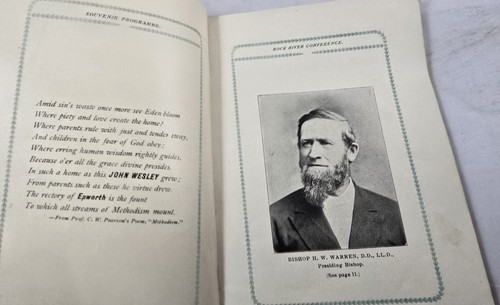 Antique 1898 River Rock Conference Souvenir Program Book Methodist Church - Picture 3 of 6