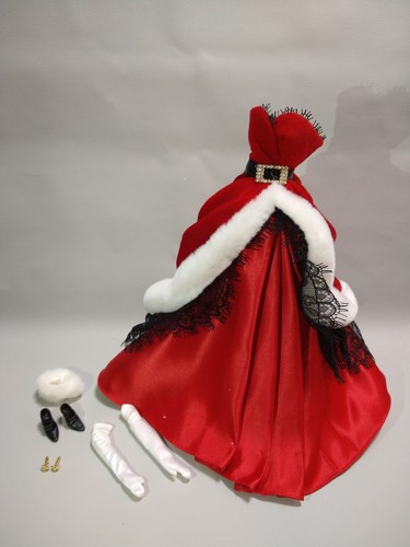 Mrs Claus Dress  Barbie Christmas Gown For  OOAK