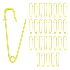30-Pack Large Safety Pins, 3" Blanket Pin for Fashion/Clothes/Craft [Yellow]
