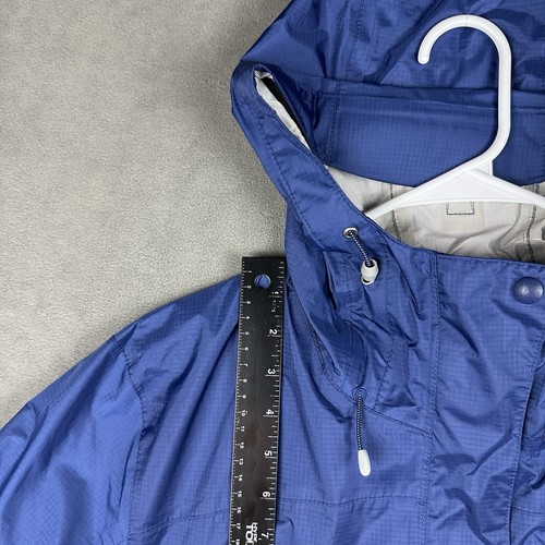 L.L. Bean Rain Jacket Womens XL Blue Trail Model Full Zip Hooded Waterproof TEK - Picture 12 of 14