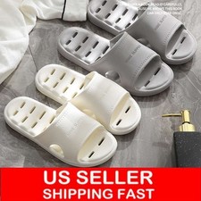 Womens Mens Slippers Ultra Soft Anti-Slip Sandals Bathroom Home Outdoor Shoes