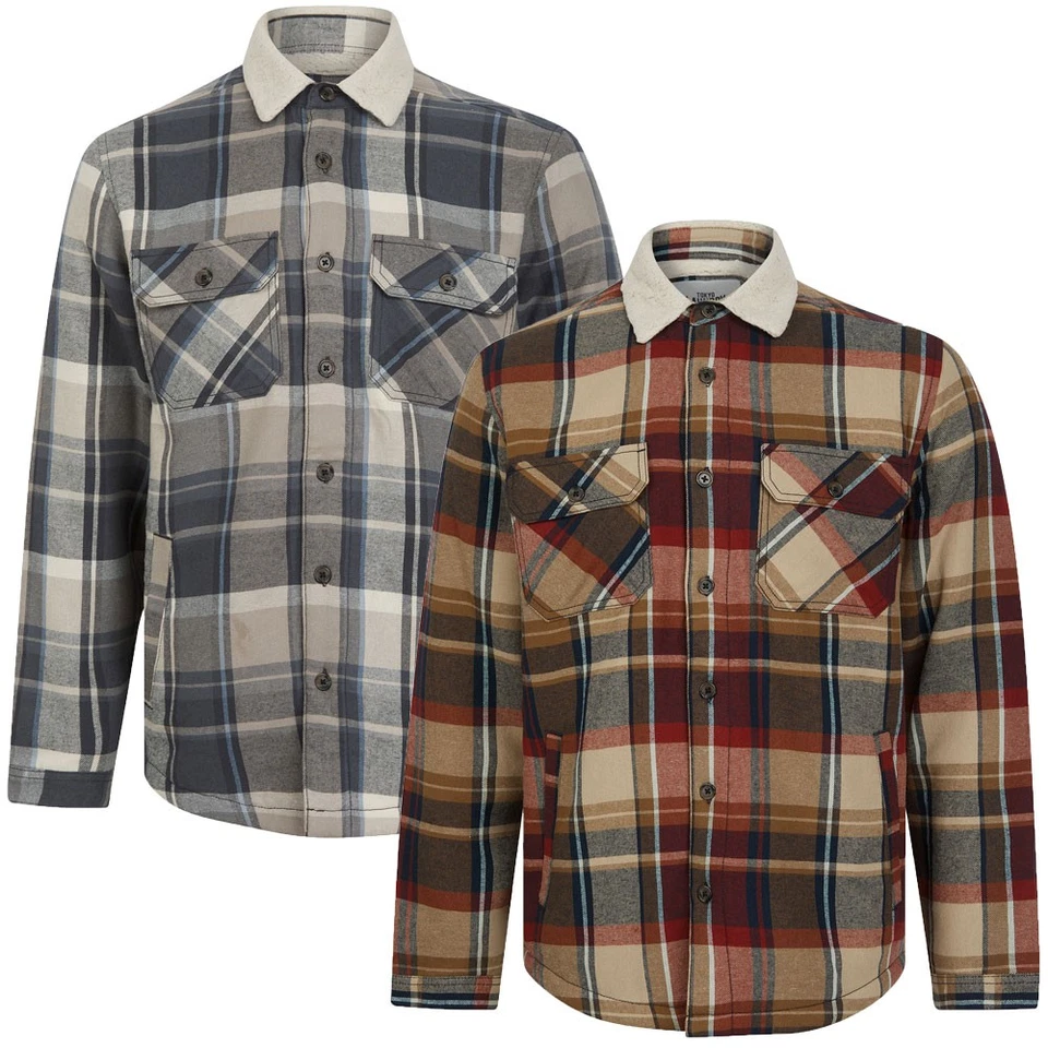 Tokyo Laundry Overshirt Jacket Fleece Lined Checked Flannel Cotton Workwear Top - Image 1 of 1