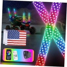 2PCS-2FT Fat Whip Lights,Led Fatty Whip Lights for Side by 1.8inch-2PCS-2FT