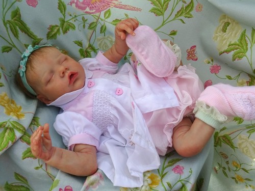 Bebé niña renacida Twin B barriga 18 pulgadas 4 lb8 Bonnie Brown JosyNN Josy recién nacido guardería - Imagen 19 de 24