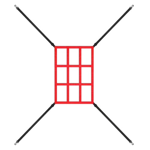 Adjustable Strike Zone Target for Baseball Softball net, 9 Hole Throwing Pitc...
