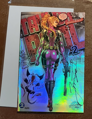 Taylor Swift Taylor Pool #2 C2E2 Rosa Conjunto Lámina Firmado Jaime Tyndall LTD 20/50 - Imagen 3 de 10