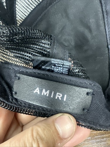 Amiri Logo Trucker Mesh Hat Brown Black Cap Designer Rare Sold Out - Picture 10 of 12