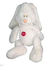 Grande peluche lapin blanc Trudi 60 cm