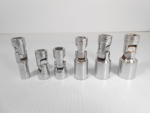 Snap-On 6 Piece 3/8" Drive Universal Swivel Socket 6 Point SAE 3/8"-3/4".