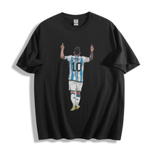 MessiColorful Graphic T-Shirt -Dynamic Football Star Design Tee