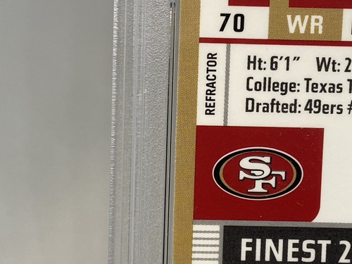 2009 Finest Pigskin REFRACTOR RC ROOKIE #70 Michael Crabtree PSA 9 POP 2 RARE - Picture 7 of 8