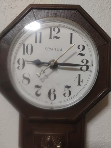 Vintage Spartus Wanduhr USA Made elektrisch läuft gut - Bild 2 von 6