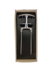 Gerity Carve-ette Roast Holder Meat Carving Fork Chrome