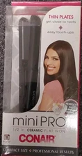 Conair MiniPRO 1/2 Inch Mini CERAMIC FLAT IRON Model CS80RM New Dual Voltage