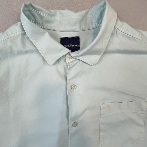 Tommy Bahama Mens Shirt 2XB Light Blue Cotton Silk Soft Comfort Relaxed Classic - Bild 3 von 24