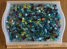 Lot of over 6 pounds MIXED GLASS MARBLES - GEMS - SHOOTER - ESTATE FIND - Nice