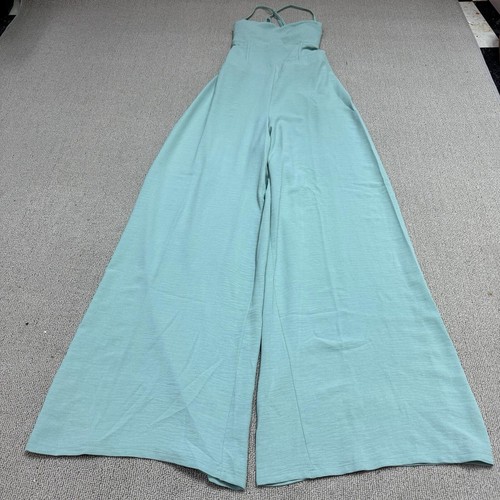 Shop 17 Jumpsuit Women’s Green Sleeveless Size Medium NWT - Picture 1 of 10
