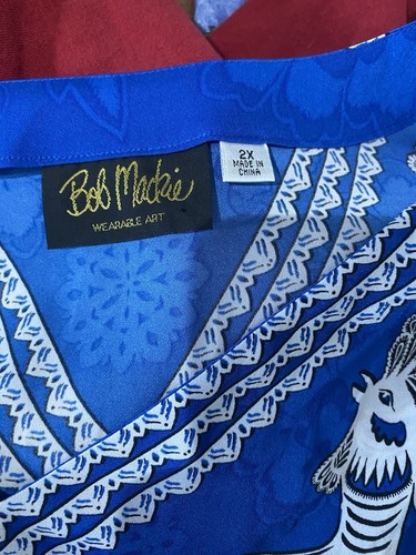 Bob Mackie wearable art Women’s Top Blue 2X - Picture 3 of 5