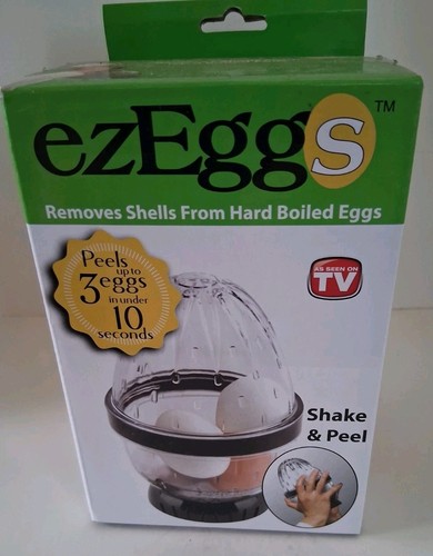 ezEggs - Hard Boiled Egg Peeler 3 Egg Peeler - As Seen On TV NEW - Picture 3 of 7