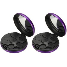 Coin Dispenser Case, 2Pcs Portable Aluminum Coin Organizer Change Sorter, Purple