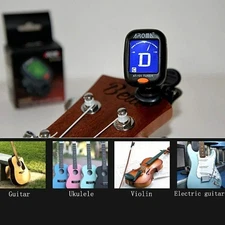 LCD Clip On Chromatic Acoustic Electric Guitar Bass Ukulele Banjo Violin Tuner