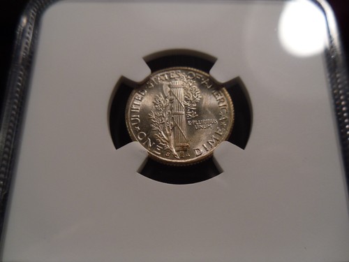 1936-S MS66 Mercury Dime NGC Certified Gem - White/Faint Gold Hue - Picture 7 of 8