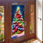 Christmas Tree Stickers Customizable Display Electrostatic Application