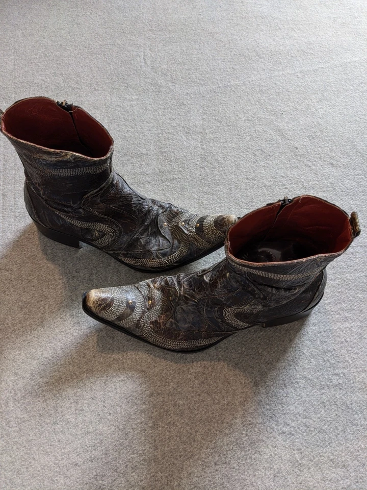 Ghost Italy Hombres Botas Para Hombre Talla 8 Vero Cuoio Cuero Multicolor Estilo Occidental Foto 2 de 4