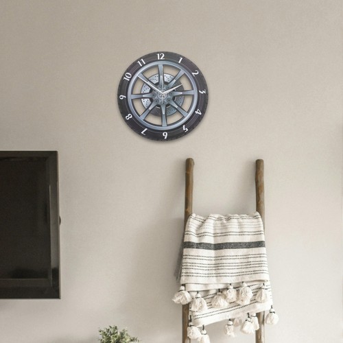 Creative Car Wheel Mute Clock Wall Clock Living Room Decor Home Decor Supplies