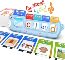 QuTZ Phonics Learning Toy for Preschool Kids – Talking Flash Cards with Sound 
