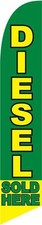 Diesel Sold Here 12ft Feather Banner Swooper Flag - FLAG ONLY