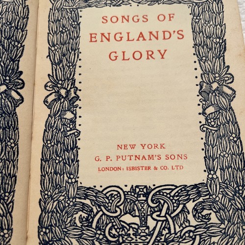 Antique 1902 SONGS OF ENGLAND’S GLORY Leather GILT CROWN - Picture 6 of 12