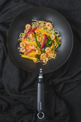 KitchenCraft World of Flavours Oriental Acero al Carbono 30 cm Antiadherente Wok - Imagen 6 de 6