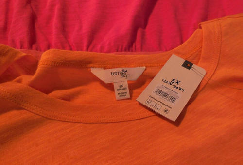 NWT Terra & Sky Women's Plus sz 5X (32W-34W) Tiered Cotton Tank Dress w/ Pockets - 第 8/10 張圖片