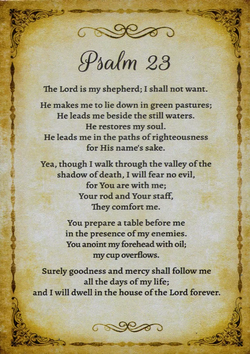 Salmo 23 Psalm 23