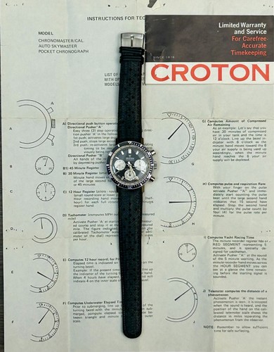 CROTON Sky Master (aka Nivada) Valjoux 72 Chronograph, 38mm stainless steel case - Picture 22 of 23