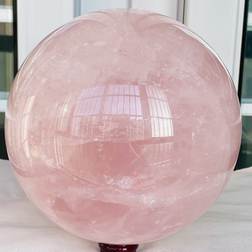 Sfera di Quarzo Rosa Naturale Sfera di Cristallo Reiki Guarigione 8920G - Foto 9 di 12