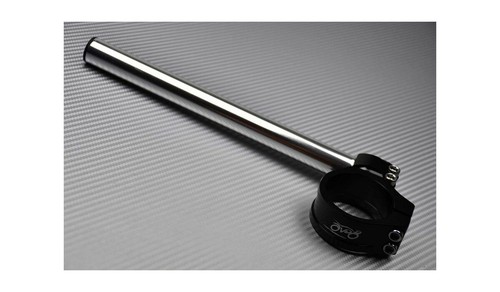 Paar Silber 360° neigbare Stummellenker AVDB 37 mm HONDA CB 500 PC32 1997-2003 - Picture 5 of 9