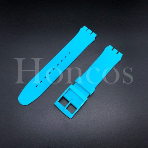 17 19 MM Colorful Silicone Rubber Watch Band Strap Fits for Swatch Three Notches - Picture 147 of 263