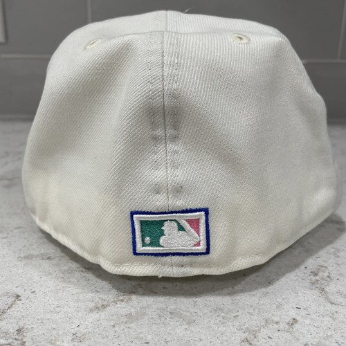 Texas Rangers Final Season 2019 Patch 59Fifty 7 1/2 Hat Cap Ivory Pink Serape - Picture 5 of 10