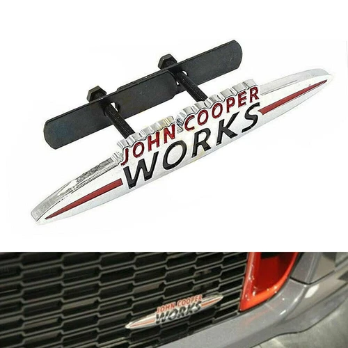 Für Mini John Cooper Works Kühlergrill Abzeichen Emblem Metallaufkleber JCW Logo - Bild 2 von 6