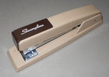 Swingline #747 Two Tone Metal Desk Stapler Lite Brown Long Island USA GVC Retro
