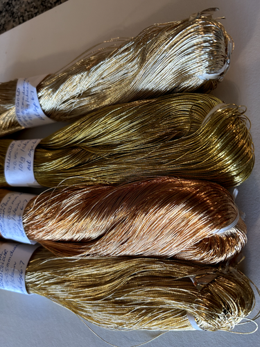 Japanese 'White Gold' Metallic Embroidery thread - Picture 10 of 14