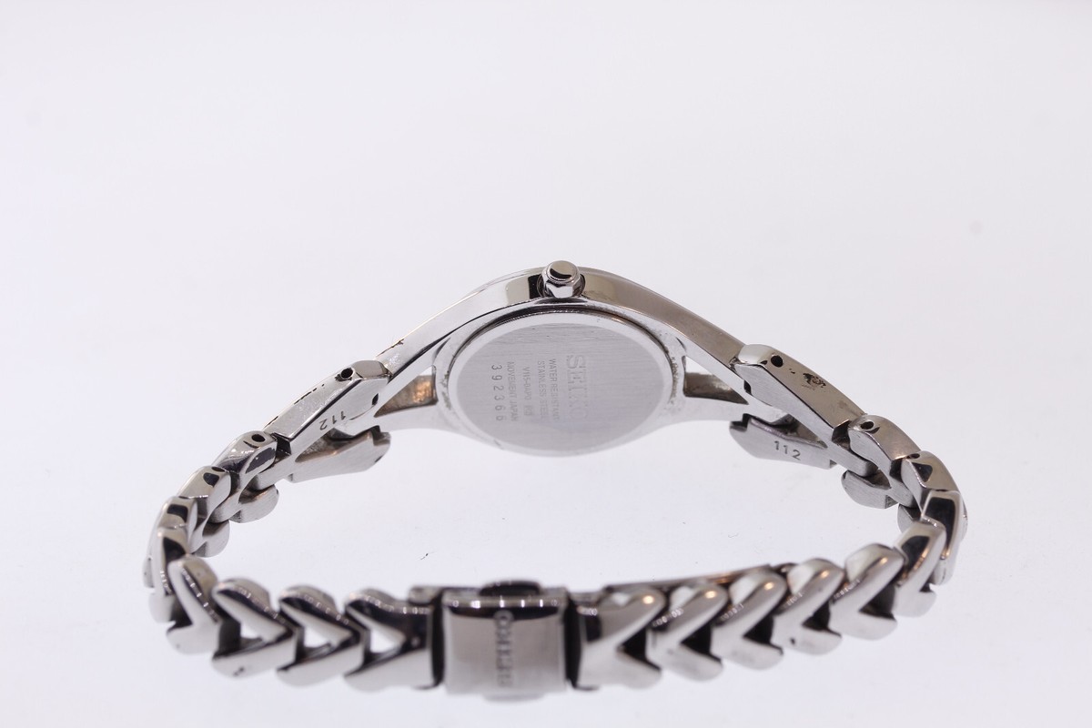 Seiko SUP173 Solar Stainless Steel Crystal Accent Bezel MOP Seiko SUP173 Solar Stainless Steel Crystal Accent Bezel MOP